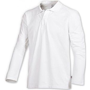 BP 1629-181 unisex shirt met lange mouwen van duurzaam gemengd weefsel wit, maat 4XL
