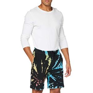 Urban Classics Heren Sweat Tie Dye Batik Shorts, zwart, XL
