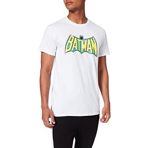 Collectors Mine T-shirt voor heren, Batman-retro, logo, wit (wit), XXL