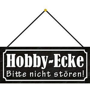 Schatzmix Hobby hoek Bitte nicht storen metalen bord 27x10 cm Deco met koord blikken bord, blik, meerkleurig