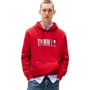 Tommy Jeans Grafische hoodie voor heren, Rood (SRood), XS