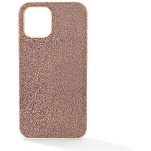 Swarovski High smartphone-beschermhoes voor de iPhone 12 Pro Max, rosékleurige telefoonhoes met stralende Swarovski-kristallen