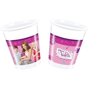 Unieke partij 71607 - 200ml Disney Violetta Plastic Cups, Pack van 8