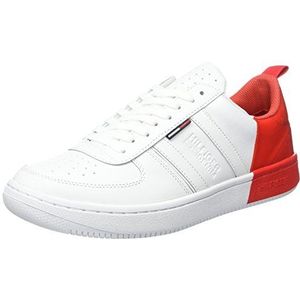 Tommy Hilfiger Heren J2385ump 5a Low-Top, Wit Wit Tomato 912, 41 EU