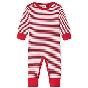 Schiesser Baby Anzug Mit Vario Fuß Peuterslapers, Rot Weiß Gestreift, 80
