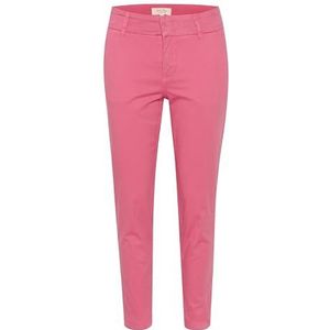 Part Two Damesbroek, slim fit, cropped, lengte, hoge taille, normale tailleband, Claret Rood, 42