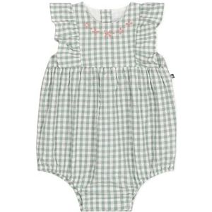 Petit Bateau rompertje voor meisjes, Groen/Wit, 3 Maanden