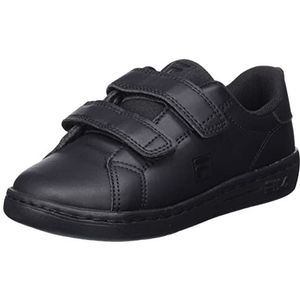 FILA Crosscourt 2 NT Velcro TDL Sneakers voor jongens en meisjes, zwart-zwart, 26 EU