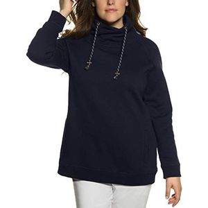 Ulla Popken Dames, opstaande kraag, raglanmouwen sweatshirt