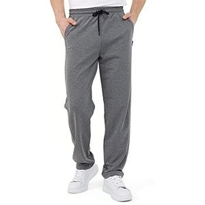 COMEOR Joggingbroek voor heren, katoenen sweatbroek, lange sportbroek voor heren, joggingbroek, trainingsbroek voor heren, relaxbroek, donkergrijs, S