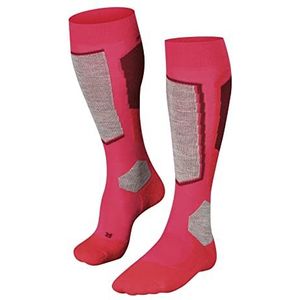 FALKE Dames SkiSokken SK2 Intermediate W KH Wol Functioneel Material Warm Dik 1 Paar, Rood (Rose 8680), 39-40