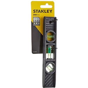 Stanley Torpedo waterpas (ABS-kunststof, elk 1x horizontale/verticaal/45° libel, met ophangoog) 0-42-294