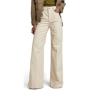 G-STAR RAW Women's Deck Ultra High Wide Leg Jeans, beige/kaki (ecru D20987-D300-159), 28W / 32L, beige/kaki (ecru D20987-d300-159), 28W x 32L