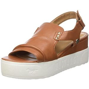 Mustang Dames 1459-802 sandalen, cognac, 41 EU, cognac, 41 EU