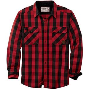 Legendary Whitetails Heren Tough As Buck flanellen overhemd button-down shirt, Red Buffalo Check, XL