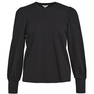 Object Women's OBJCAROLINE L/S TOP NOOS shirt met lange mouwen, zwart, XL, zwart, XL