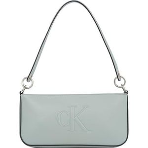 Calvin Klein Jeans Dames gebeeldhouwde schouder POUCH25 Deboss K60K612725 tas, grijs (leisteengrijs), Grijs (leisteengrijs)