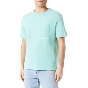 Replay Heren T-shirt met korte mouwen van katoen, Light Mint 189, XL
