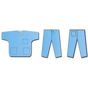 Niet-geweven uniform jas en broek, klein (pak van 50)