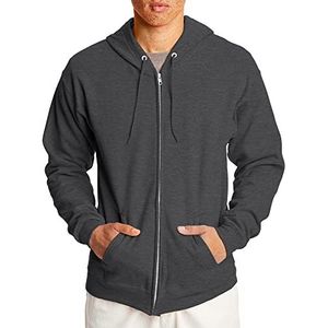 Hanes Heren EcoSmart Fleece Hooded Sweatshirt, houtskool Heather, XL