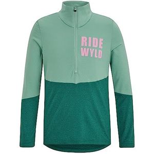 Ziener JOKKA Skipullover voor kinderen, functioneel shirt, warm, elastisch, PFC-vrij, deep green, 128