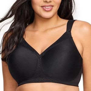 Glamorise Dames T-Shirt Bra, zwart, 105G