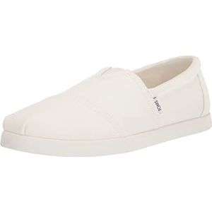 TOMS Heren Alpargata gerecyclede katoenen canvas instapper, Wit, 40.5 EU