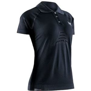 X-Bionic Dames Invent 4.0 Travel Polo Shirt korte mouwen, zwart/antraciet, XL, Zwart/Antraciet, XL