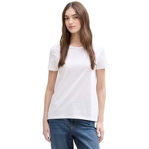 TOM TAILOR Denim T-shirt voor dames, 20000 - wit, XL