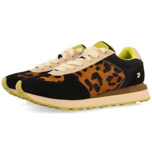 Gioseppo - Volney - Sneakers - Leopardprint - Limoen Accenten - Anatomische Binnenzool