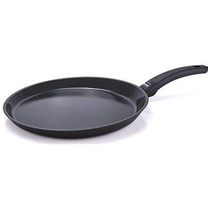 Berndes pan met vlakke rand voor pannenkoeken en meer 28 cm, geschikt voor inductie, aluminium, zwart, 011289, anti-aanbak