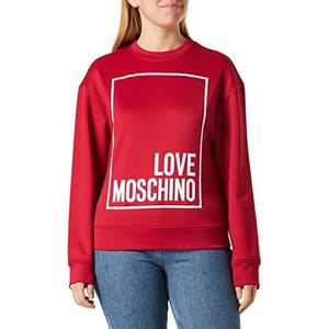 Love Moschino Dames Slim Fit Long-Sleeved Sweatshirt, RED, 40, rood, 40