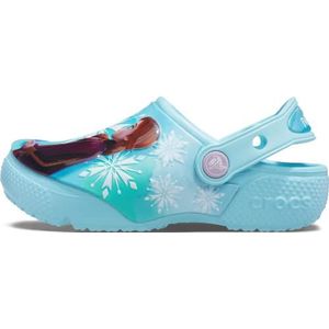 Crocs Unisex kinderen FL Disney Frozen II Clog K houten schoen, ijsblauw, 19/20 EU