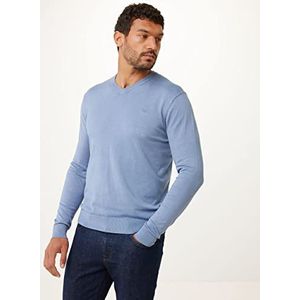 Mexx Heren V-Neck Sweater, Denim Blue, XXL