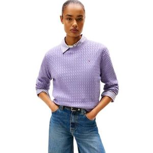 Tommy Hilfiger - CO Cable FINE GG C-NK LS SWT WW0WW44993 - Trui - Paars