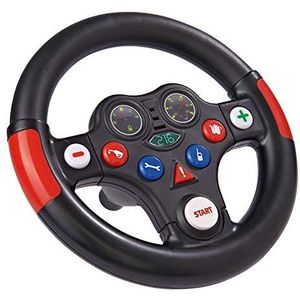 BIG - Racegeluidswiel - Stuurwiel voor Bobby Cars en BIG-tractoren - Zwart/Rood/Wit/Blauw