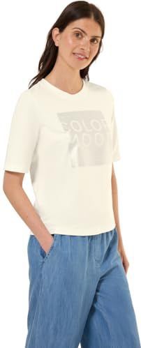 Cecil - T-shirt - Vanilla white - Met Folieprint