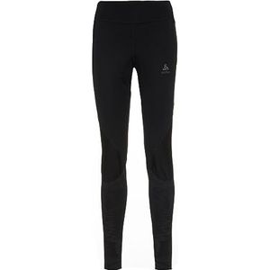 Odlo Zeroweight hardloopbroek voor dames, warm, reflecterende leggings, zwart, large