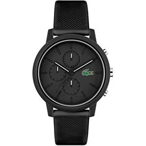 Lacoste Analoge Quartz Horloge met Siliconen Band 2011243, Zwart