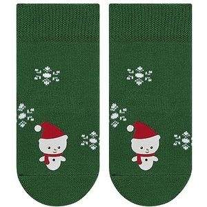 FALKE Unisex Baby Little Snowman duurzaam katoen met patroon 1 paar sokken, groen (grasgroen 7290), 80-92