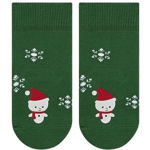 FALKE Unisex Baby Little Snowman duurzaam katoen met patroon 1 paar sokken, groen (grasgroen 7290), 62-68