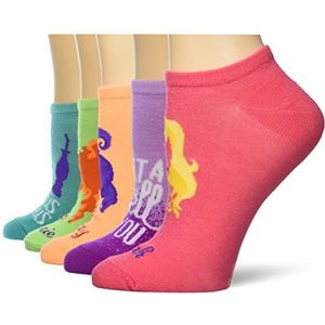 Disney Hocus Pocus 5-pack No Show sokken voor dames, Groen licht, 9-11