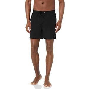 Quiksilver Heren Solid Elastische Taille Volley Boardshort Zwembroek Badpak Board Shorts, Zwart, XS