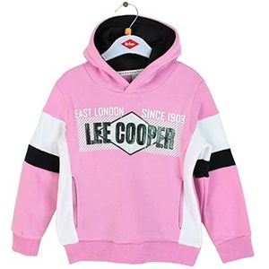 Lee Cooper Sweatshirt met capuchon voor jongens, Roze, 8 Jaren