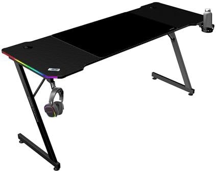 Mars Gaming - MGD-X160RGB - Gaming Bureau - Zwart - 160x60 cm - Ergonomisch met ARGB-Verlichting