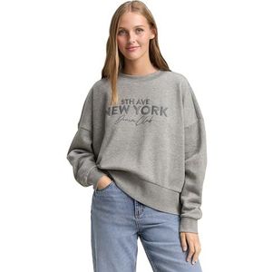 TOM TAILOR Denim Sweatshirt voor dames, 39298 - Grijs Melange Met Glitter, XL