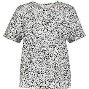 Studio Untold Dames Ulla Popken, maten, stippen tuniek-shirt, wit, 42 Grote maten