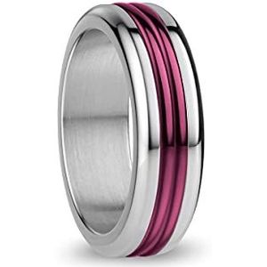 BERING vervangbare ringcombinatie voor dames in zilver en paars met uniek Twist-& Change-systeem, Gudena