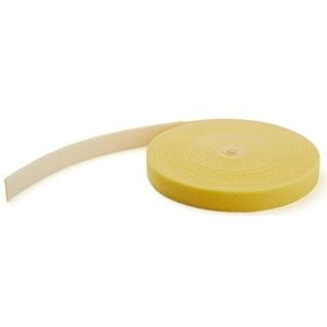 StarTech.com 30m Bulk Rol Klittenband - Op Maat te Knippen Herbruikbare Kabelbinders - Industriële Klitband Tape - Zelfklevende Klittenband Tyrap Strips - Geel (HKLP100YW)