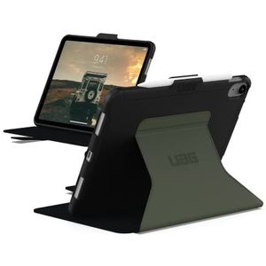 Urban Armor Gear Scout Folio Case voor Apple iPad 10.9 hoes (10e generatie / 2022) beschermhoes [Magnetische voorklep, Wake/Sleep ondersteuning, Apple Pencil houder] zwart/olijf